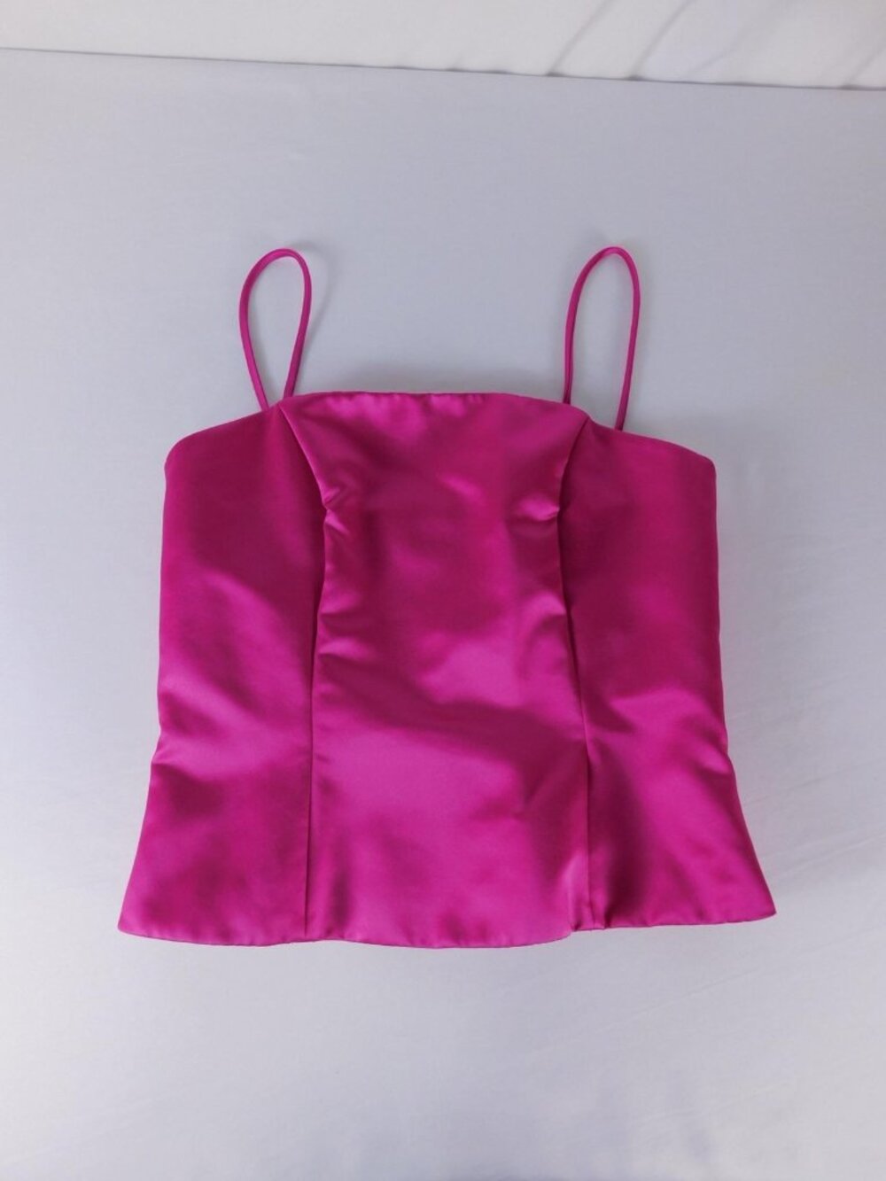 Watters & Watters Tank Top Womens 10 Pink Satin Square Neck Lined Camisole